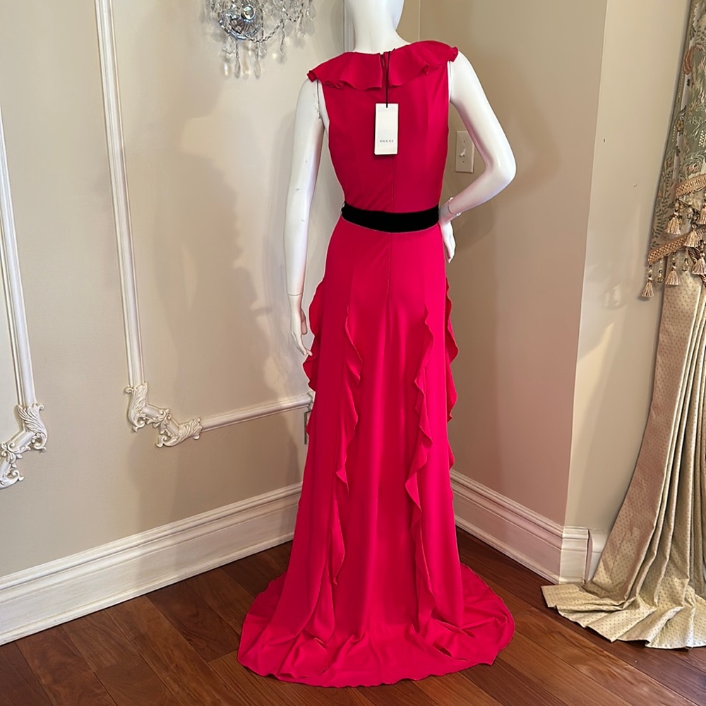 GUCCI PINK  RUFFLE DRESS SIZE M - Picture 10 of 15